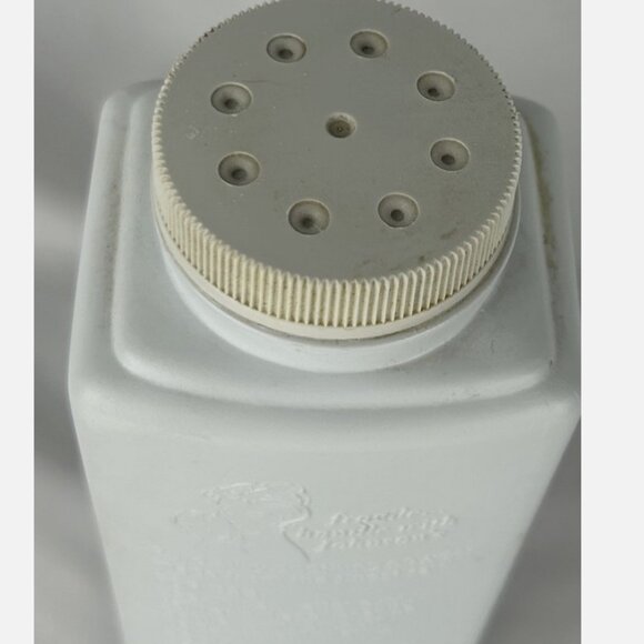 Vtg Johnsons Baby Powder Embossed Bottle 9 Oz 75% Full Movie Prop USA Babies - Picture 3 of 4